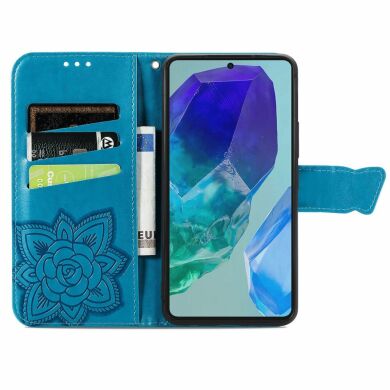 Чехол UniCase Butterfly Pattern для Samsung Galaxy S24 FE (S721) - Blue