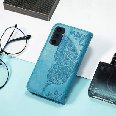 Чехол UniCase Butterfly Pattern для Samsung Galaxy S24 FE (S721) - Blue