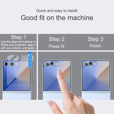 Комплект защитных стекол (на экран и камеру) Imak Protector Set для Samsung Galaxy Flip 8 / Flip 7 - Clear