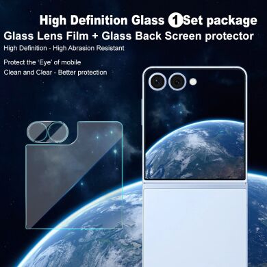 Комплект защитных стекол (на экран и камеру) Imak Protector Set для Samsung Galaxy Flip 8 / Flip 7 - Clear