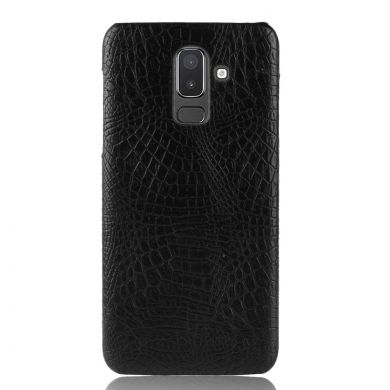 Пластиковий чохол Deexe Croco Style для Samsung Galaxy J8 2018 (J810) - Black