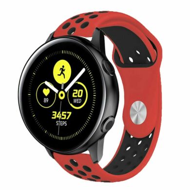 Ремешок Deexe Dot Color для Samsung Watch Active / Active 2 40mm / Active 2 44mm - Red / Black