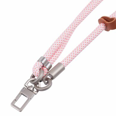 Ремешок для смартфона Deexe Crossbody Strap - Pink / White