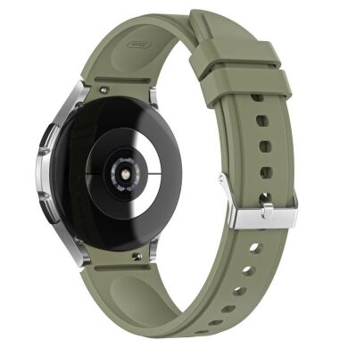 Ремешок UniCase Silicone Strap для Samsung Galaxy Watch 4 Classic (46mm) / Watch 4 Classic (42mm) / Watch 4 (40mm) / Watch 4 (44mm) - Light Army Green