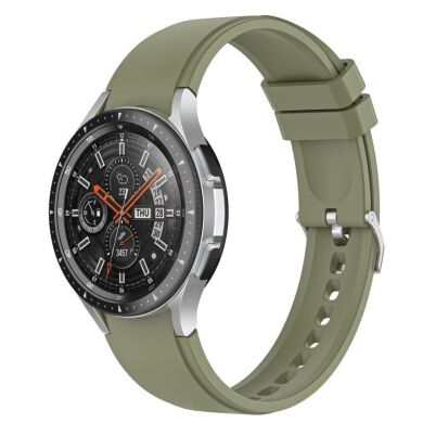 Ремешок UniCase Silicone Strap для Samsung Galaxy Watch 4 Classic (46mm) / Watch 4 Classic (42mm) / Watch 4 (40mm) / Watch 4 (44mm) - Light Army Green