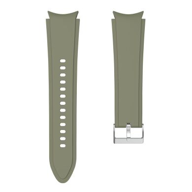 Ремешок UniCase Silicone Strap для Samsung Galaxy Watch 4 Classic (46mm) / Watch 4 Classic (42mm) / Watch 4 (40mm) / Watch 4 (44mm) - Light Army Green