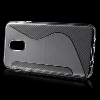 Силиконовый Deexe S Line чехол для Samsung Galaxy J7 2017 (J730) - Transparent