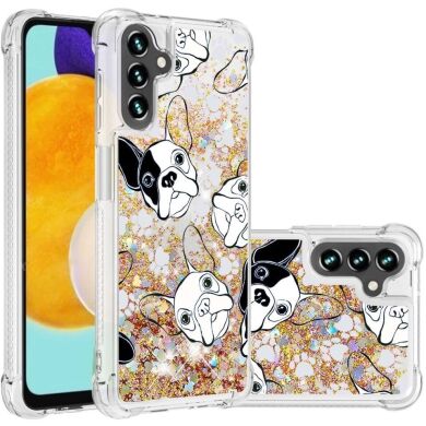 Силиконовый (TPU) чехол Deexe Fashion Glitter для Samsung Galaxy A13 5G (A136) / A04s (A047) - Dog