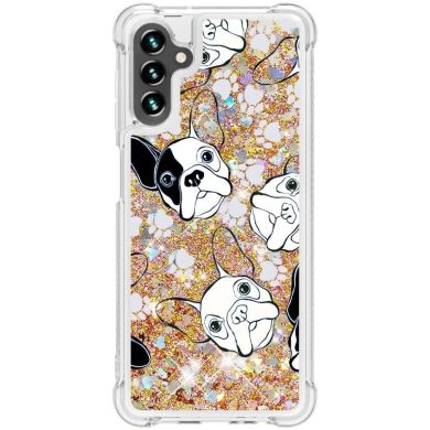 Силиконовый (TPU) чехол Deexe Fashion Glitter для Samsung Galaxy A13 5G (A136) / A04s (A047) - Dog