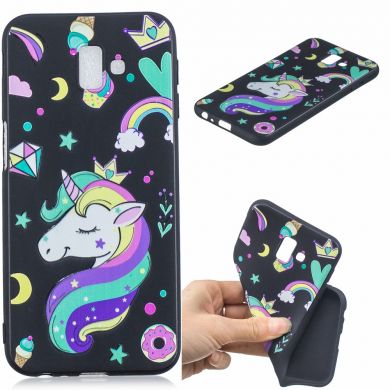 Силіконовий (TPU) чохол Deexe Life Style для Samsung Galaxy J6+ (J610) - Shy Unicorn