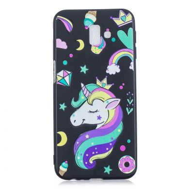 Силіконовий (TPU) чохол Deexe Life Style для Samsung Galaxy J6+ (J610) - Shy Unicorn