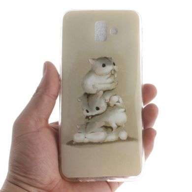 Силіконовий (TPU) чохол Deexe Life Style для Samsung Galaxy J6+ (J610), Hamsters