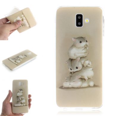 Силіконовий (TPU) чохол Deexe Life Style для Samsung Galaxy J6+ (J610), Hamsters