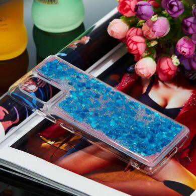 Силіконовий (TPU) чохол Deexe Liquid Glitter для Samsung Galaxy S10 Lite (G770) - Blue