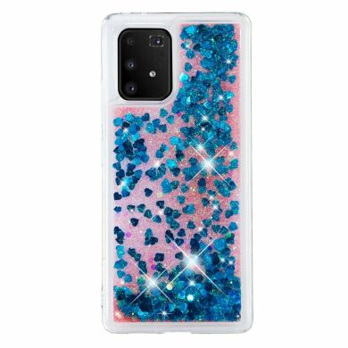 Силіконовий (TPU) чохол Deexe Liquid Glitter для Samsung Galaxy S10 Lite (G770) - Blue