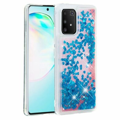Силіконовий (TPU) чохол Deexe Liquid Glitter для Samsung Galaxy S10 Lite (G770) - Blue