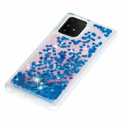 Силіконовий (TPU) чохол Deexe Liquid Glitter для Samsung Galaxy S10 Lite (G770) - Blue