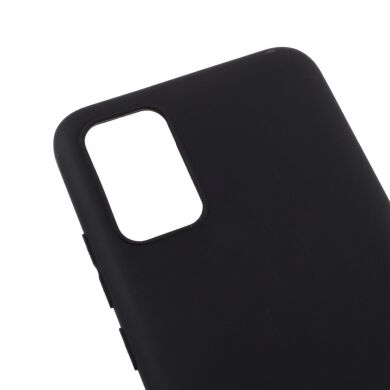 Силиконовый (TPU) чехол Deexe Matte Case для Samsung Galaxy A02s (A025) - Black