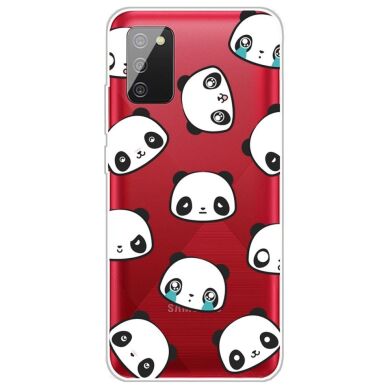 Силіконовий (TPU) чохол Deexe Pretty Glossy для Samsung Galaxy A02s (A025) - Panda Face