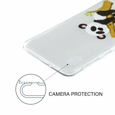 Силиконовый (TPU) чехол Deexe Pretty Glossy для Samsung Galaxy A10 (A105) - Panda Branch