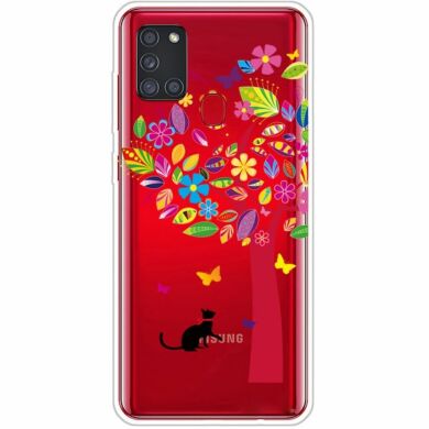Силиконовый (TPU) чехол Deexe Pretty Glossy для Samsung Galaxy A21s (A217) - Colorful Tree