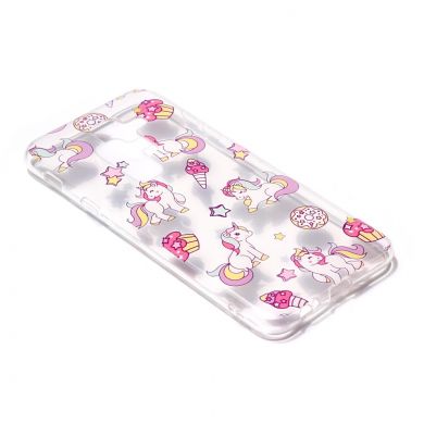 Силиконовый (TPU) чехол Deexe Pretty Glossy для Samsung Galaxy A6+ 2018 (A605) - Unicorn and Desserts