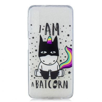 Силиконовый (TPU) чехол Deexe Pretty Glossy для Samsung Galaxy A7 2018 (A750) - Cool Unicorn