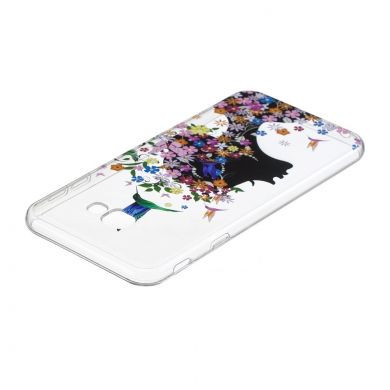 Силіконовий (TPU) чохол Deexe Pretty Glossy для Samsung Galaxy J4+ (J415), Flowered Girl