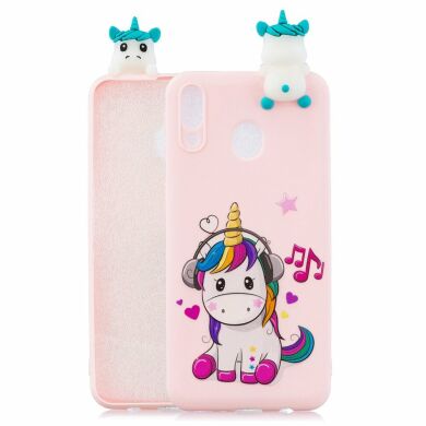 Силіконовий (TPU) чохол UniCase 3D Cartoon Pattern для Samsung Galaxy M20 (M205), Unicorn Enjoying Music