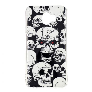 Силиконовый (TPU) Deexe LumiCase для Samsung Galaxy J4 2018 (J400) - Skulls