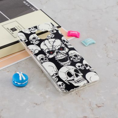Силиконовый (TPU) Deexe LumiCase для Samsung Galaxy J4 2018 (J400) - Skulls