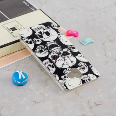 Силиконовый (TPU) Deexe LumiCase для Samsung Galaxy J4 2018 (J400) - Skulls