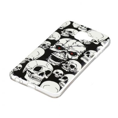 Силиконовый (TPU) Deexe LumiCase для Samsung Galaxy J4 2018 (J400) - Skulls