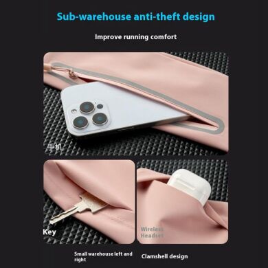 Спортивний чохол на пояс Deexe Waist Bag - Pink