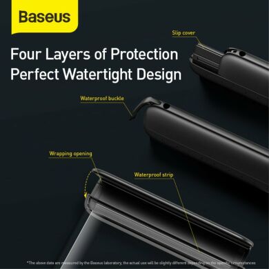 Влагозащитный чехол BASEUS Let's Go Slip Cover для смартфонов с диагональю до 7.2 дюйма - Grey / Yellow