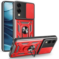 Защитный чехол Deexe Armor Shield для Samsung Galaxy S25 Edge (S937) - Red