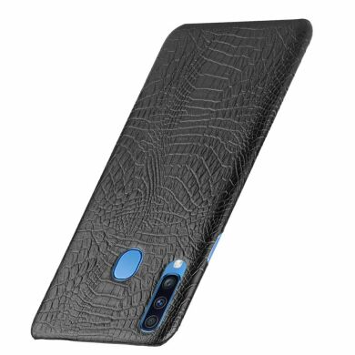 Защитный чехол Deexe Croco Style для Samsung Galaxy A20s (A207) - Black