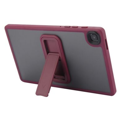 Защитный чехол Deexe Crystal Kickstand для Samsung Galaxy Tab A7 Lite (T220/T225) - Wine Red