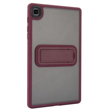 Защитный чехол Deexe Crystal Kickstand для Samsung Galaxy Tab A7 Lite (T220/T225) - Wine Red
