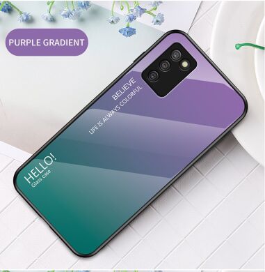 Захисний чохол Deexe Gradient Color для Samsung Galaxy A03s (A037) - Purple / Green