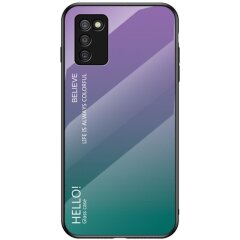 Захисний чохол Deexe Gradient Color для Samsung Galaxy A03s (A037) - Purple / Green