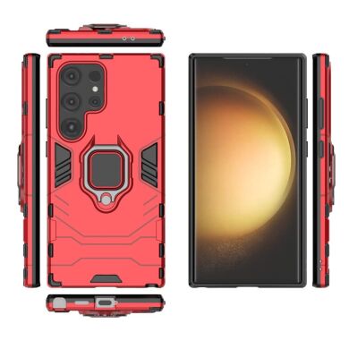 Захисний чохол Deexe Hybrid Case для Samsung Galaxy S24 Ultra - Red