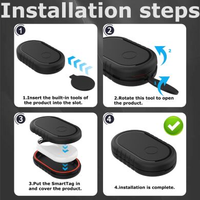 Защитный чехол Deexe Hydro Lock для Samsung Galaxy SmartTag 2 - Black