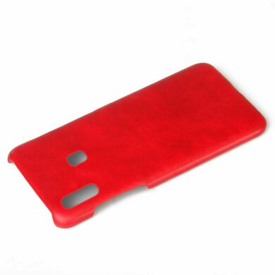 Захисний чохол Deexe Leather Back Cover для Samsung Galaxy A30 (A305) / A20 (A205) - Red