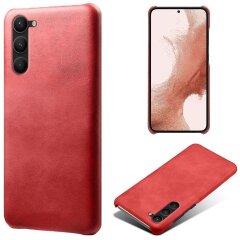 Защитный чехол Deexe Leather Back Cover для Samsung Galaxy S24 Plus - Red