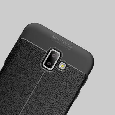 Защитный чехол Deexe Leather Cover для Samsung Galaxy J6+ (J610) - Red