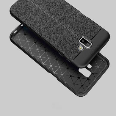 Защитный чехол Deexe Leather Cover для Samsung Galaxy J6+ (J610) - Dark Blue