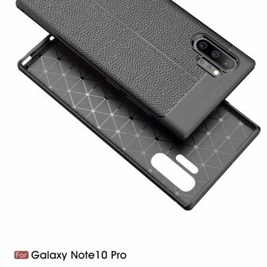 Захисний чохол Deexe Leather Cover для Samsung Galaxy Note 10 Pro - Black