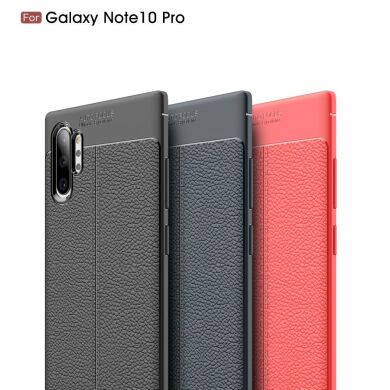 Защитный чехол Deexe Leather Cover для Samsung Galaxy Note 10+ (N975) - Black