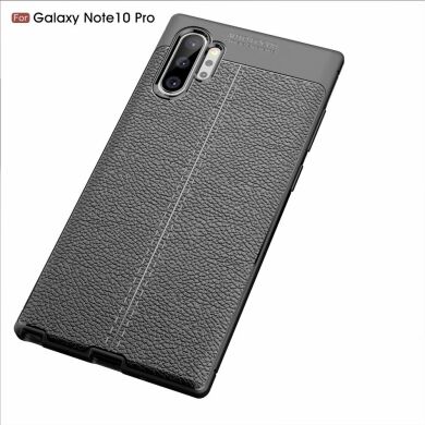 Захисний чохол Deexe Leather Cover для Samsung Galaxy Note 10 Pro - Black